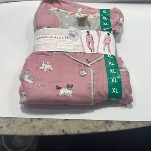 munki munki Pink Cat Print  Pajama Set